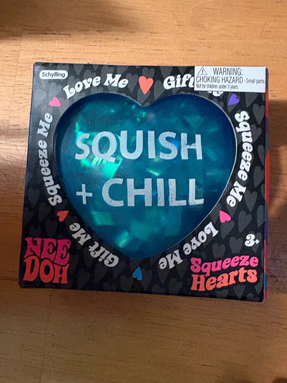 Nee Doh Squeeze Hearts Squish + Chill Sensory Toy — Blue